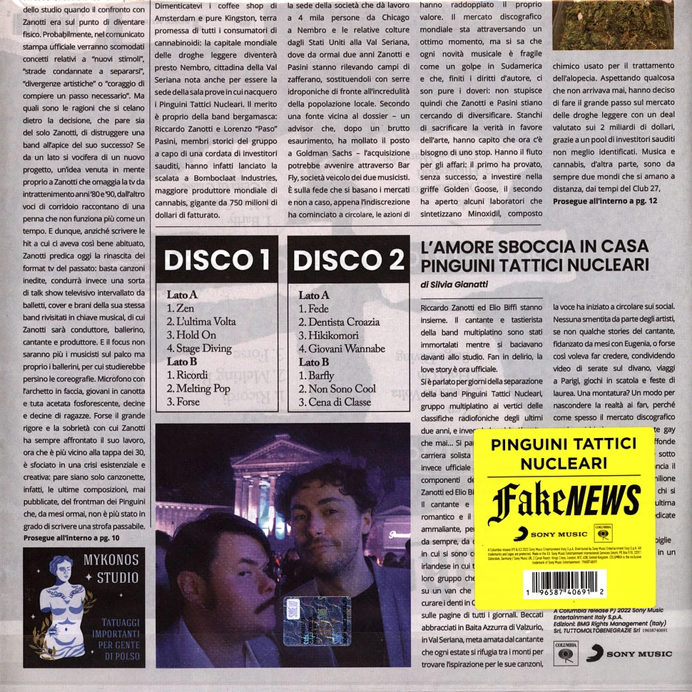 Pinguini Tattici Nucleari - Fake News Black Vinyl Edition