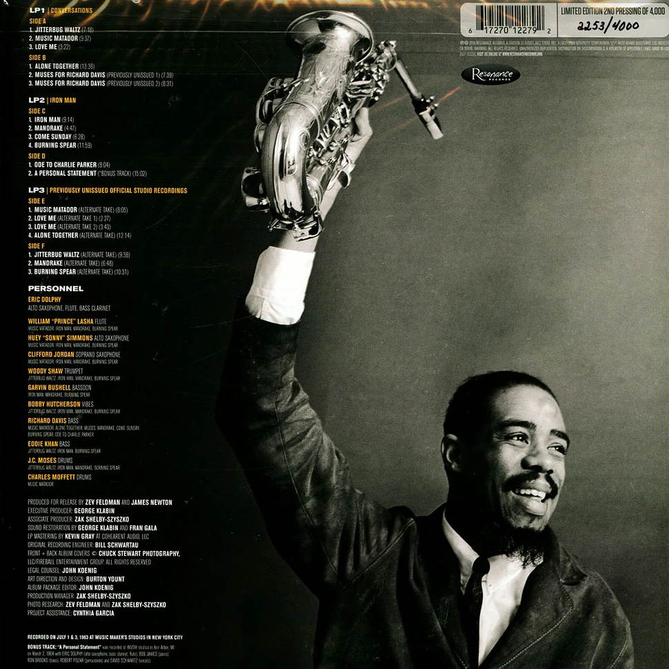 Eric Dolphy Musical Prophet Record Store Day 2023 Edition Vinyl 3LP