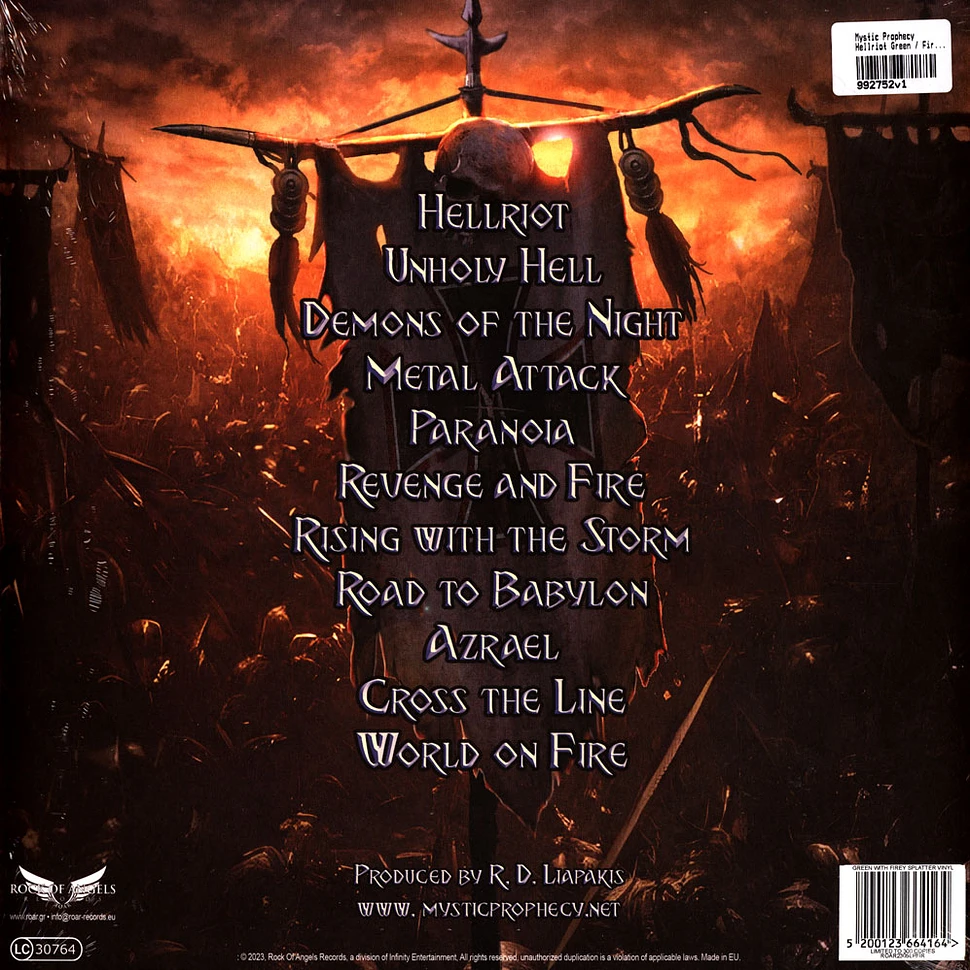 Mystic Prophecy - Hellriot Green / Firey Splatter Vinyl Edition