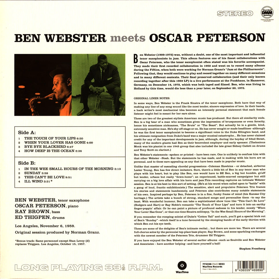 Ben Webster - Ben Webster Meets Oscar Perterson
