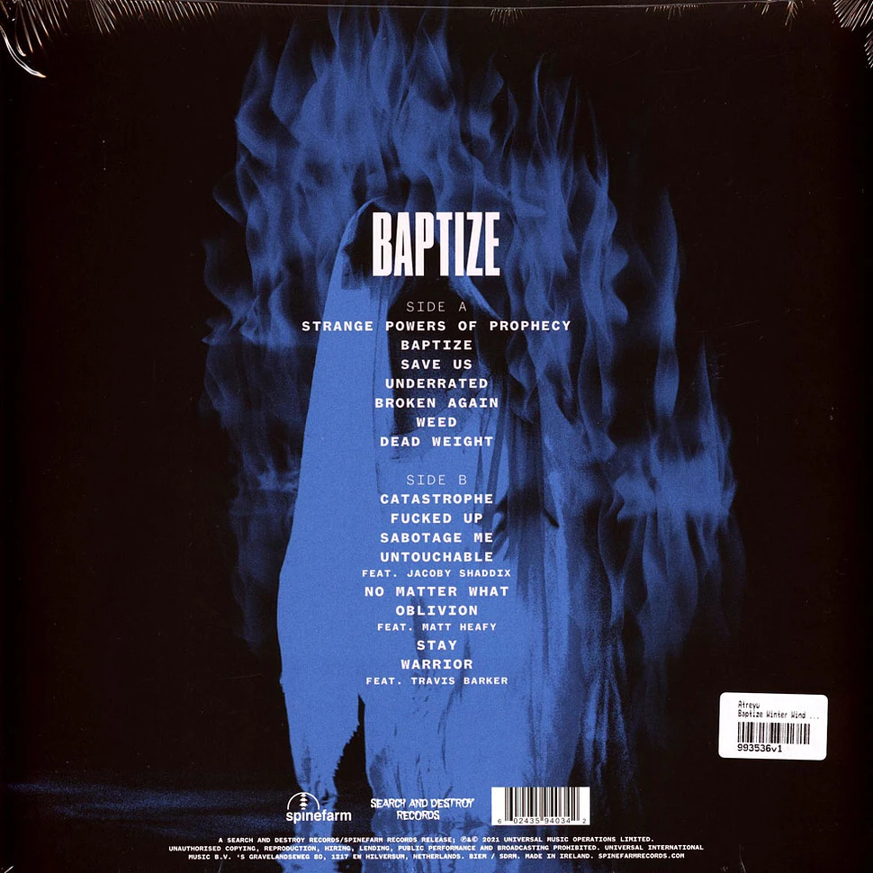 Atreyu - Baptize Winter Wind Blue Vinyl Edition