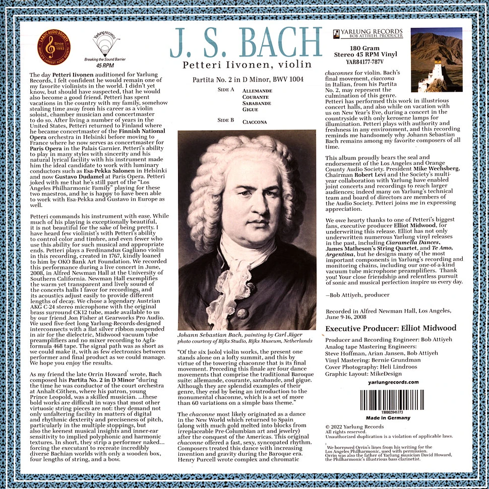 Petteri Iivonen - J.S. Bach Partita No. 2 In D Minor