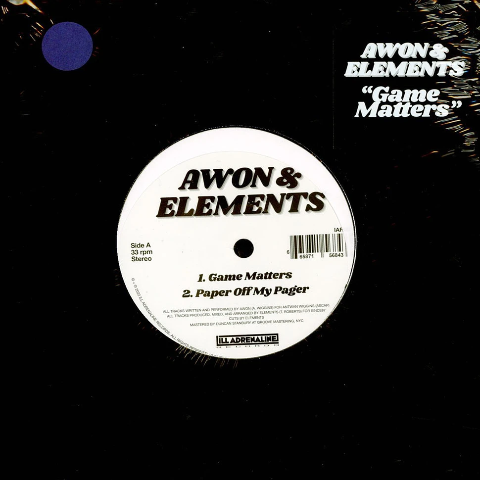 Awon & Elements - Game Matters / Paper Off My Pager / Game Matters Remix Grey Vinyl Edition