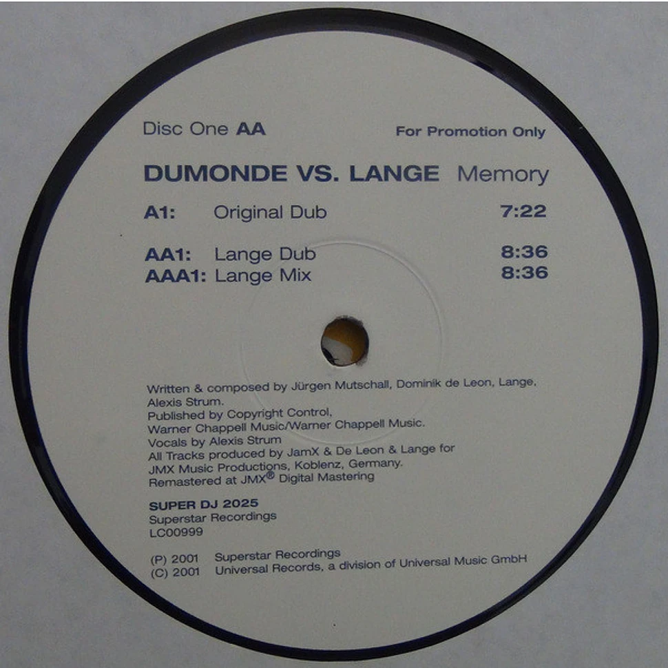 DuMonde vs. Lange - Memory