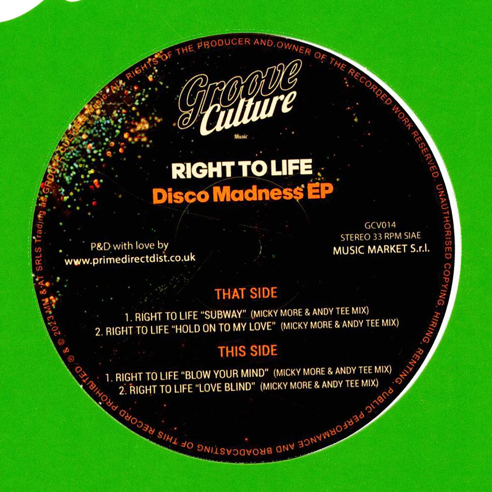 Right To Life / Micky More & Andy Tee - Disco Madness EP