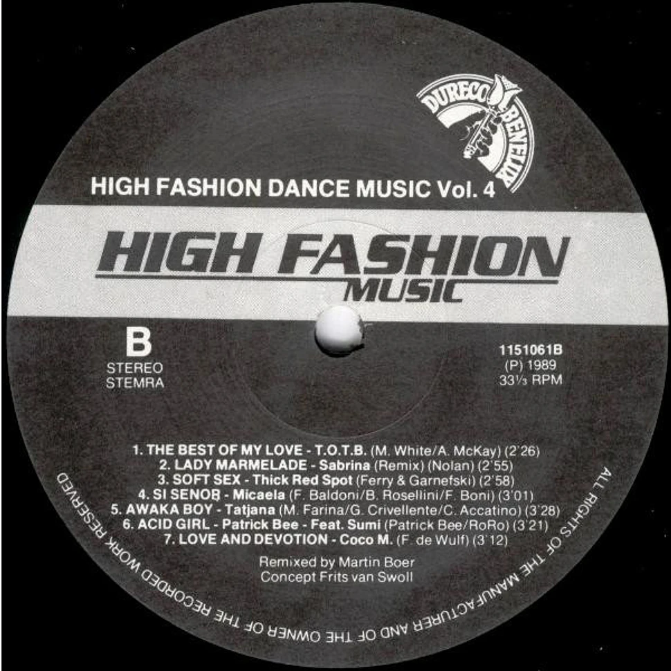 V.A. - High Fashion Dance Music Vol. 4 (Non Stop Dance Remix