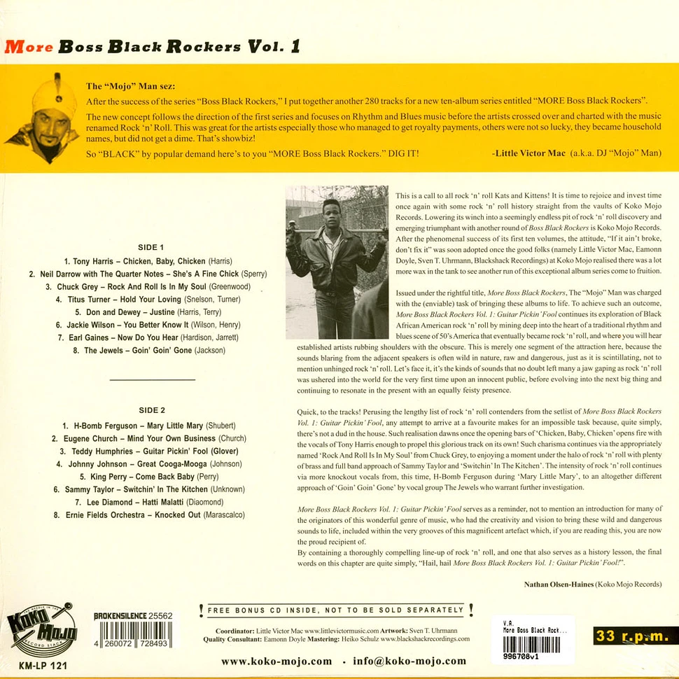 V.A. - More Boss Black Rockers Volume 1 Guitar Pickin' Foo