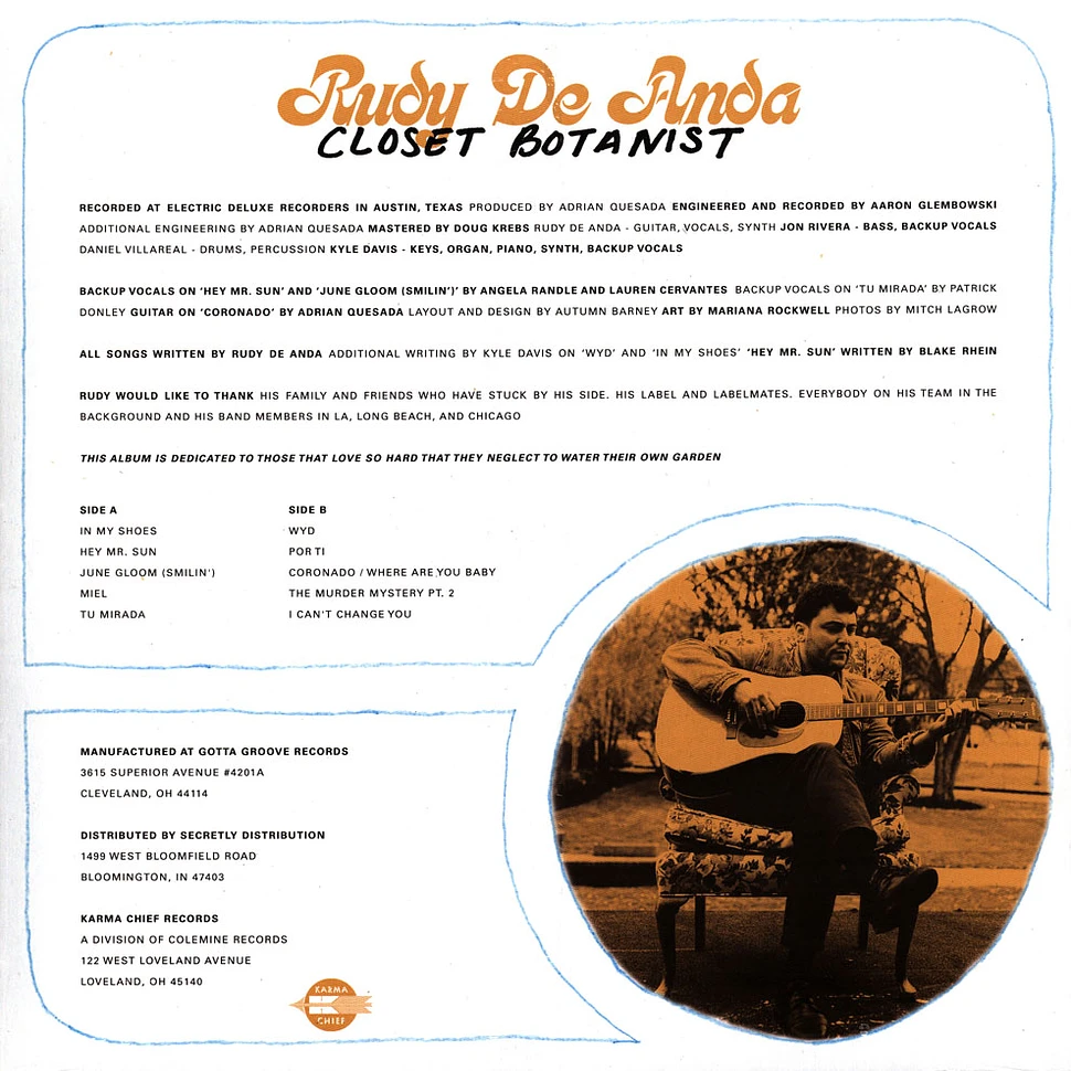 Rudy De Anda - Closet Botanist Transparent Teal Vinyl Edition