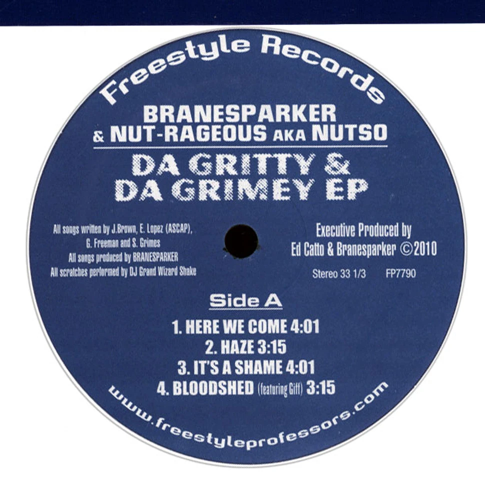 Branesparker & Nut-Rageous - Da Gritty & Da Grimey Lp: 6 Tracks + Instrumentals