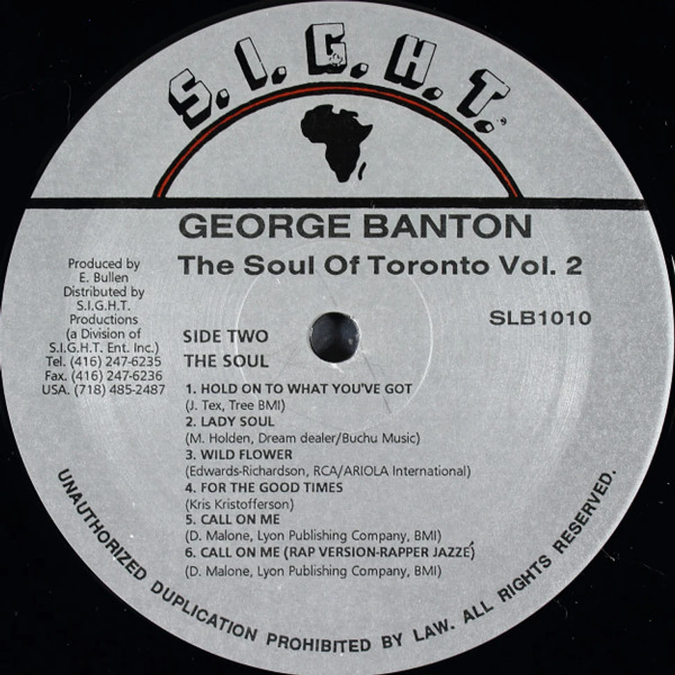 George Banton - The Soul Of Toronto Vol. 2