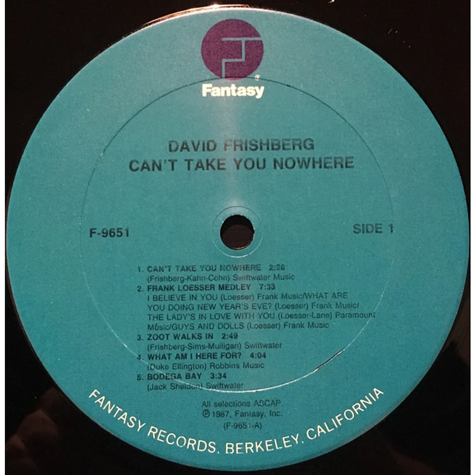 Dave Frishberg - Can't Take You Nowhere