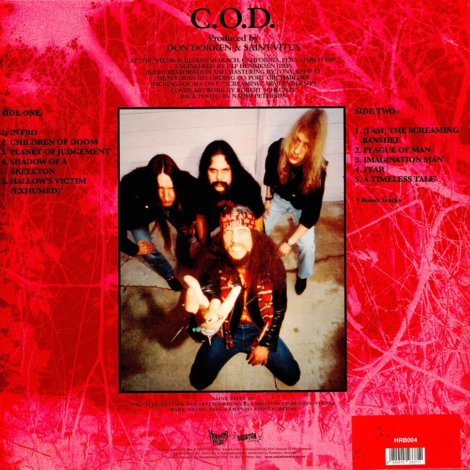 Saint Vitus - C.O.D. Red Vinyl Edtion