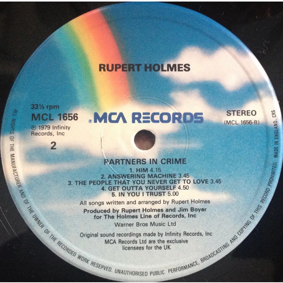 Rupert Holmes - Partners In Crime