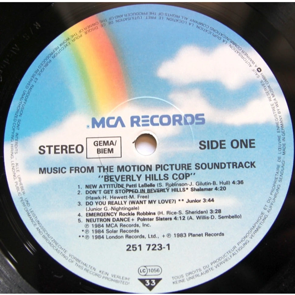 V.A. - Music From The Motion Picture Soundtrack "Beverly Hills Cop"