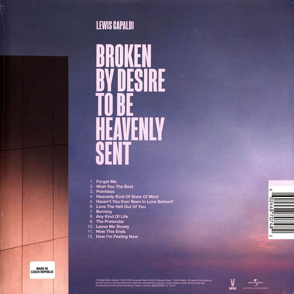 Lewis Capaldi - Broken by Desire to Be Heavenly Sent Lyrics and