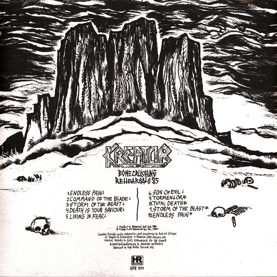 Kreator - Bonecrushing Rehearsals '85 Black Vinyl Edition