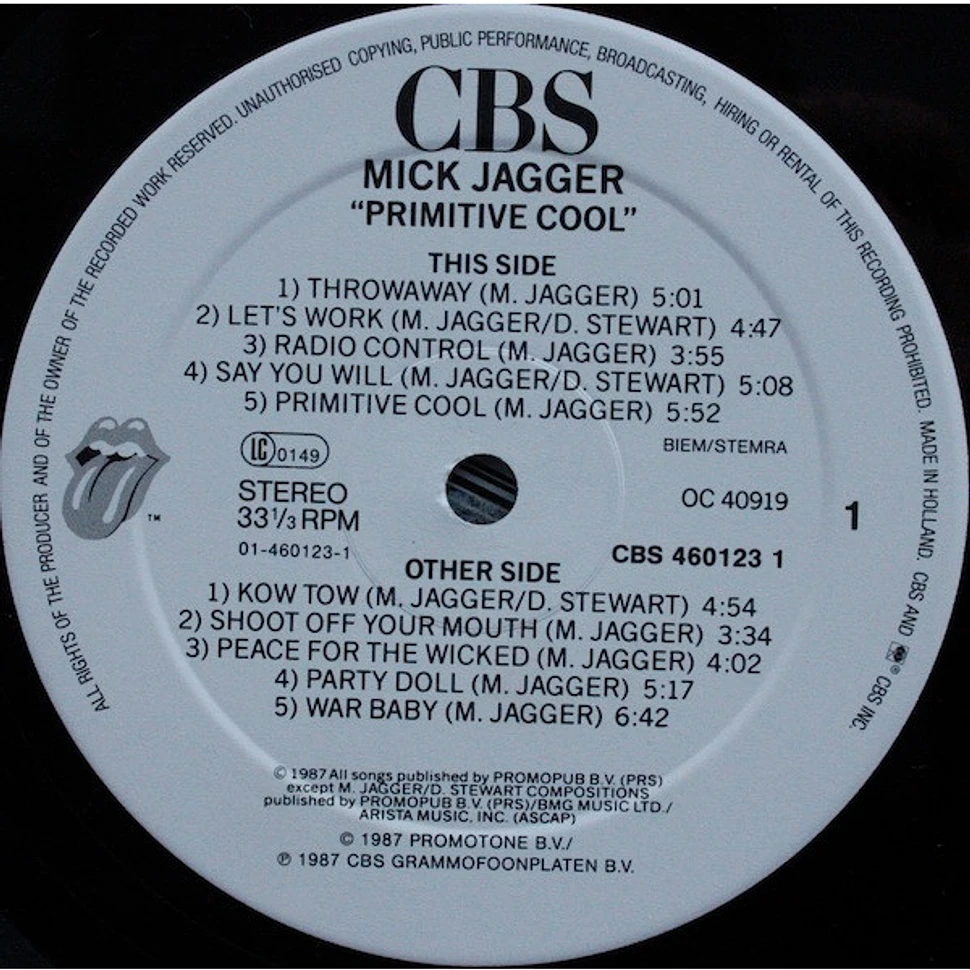 Mick Jagger - Primitive Cool