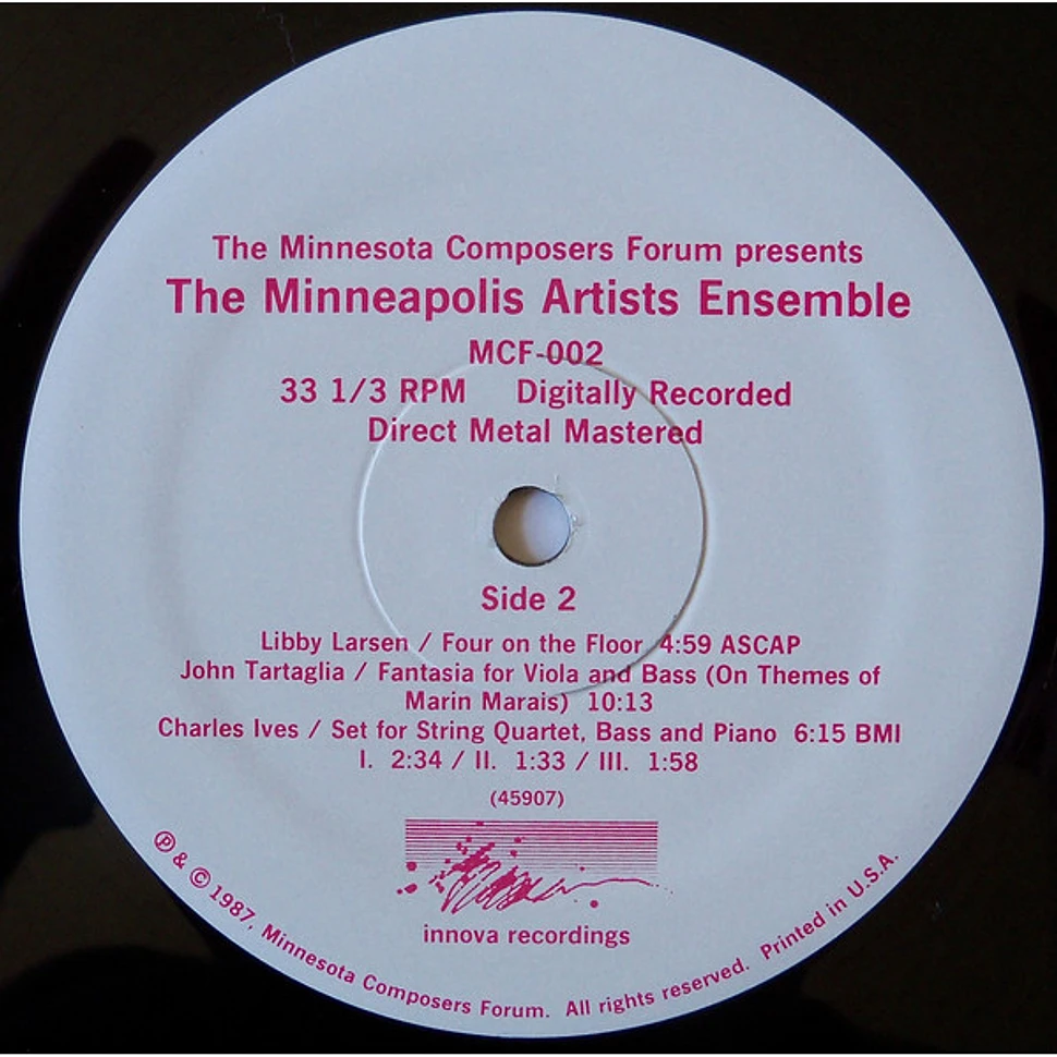 The Minneapolis Artists Ensemble - The Minnesota Composers Forum Presents The Minneapolis Artists Ensemble