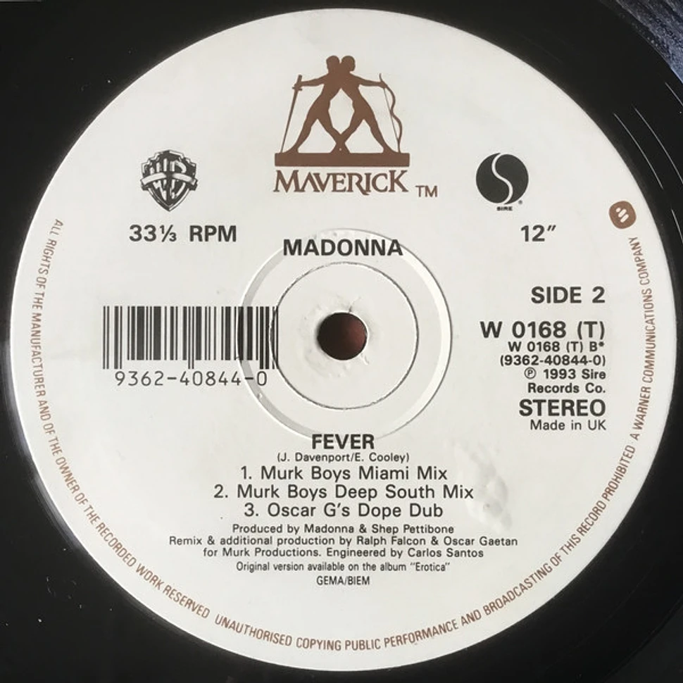 Madonna - Fever - Vinyl 12