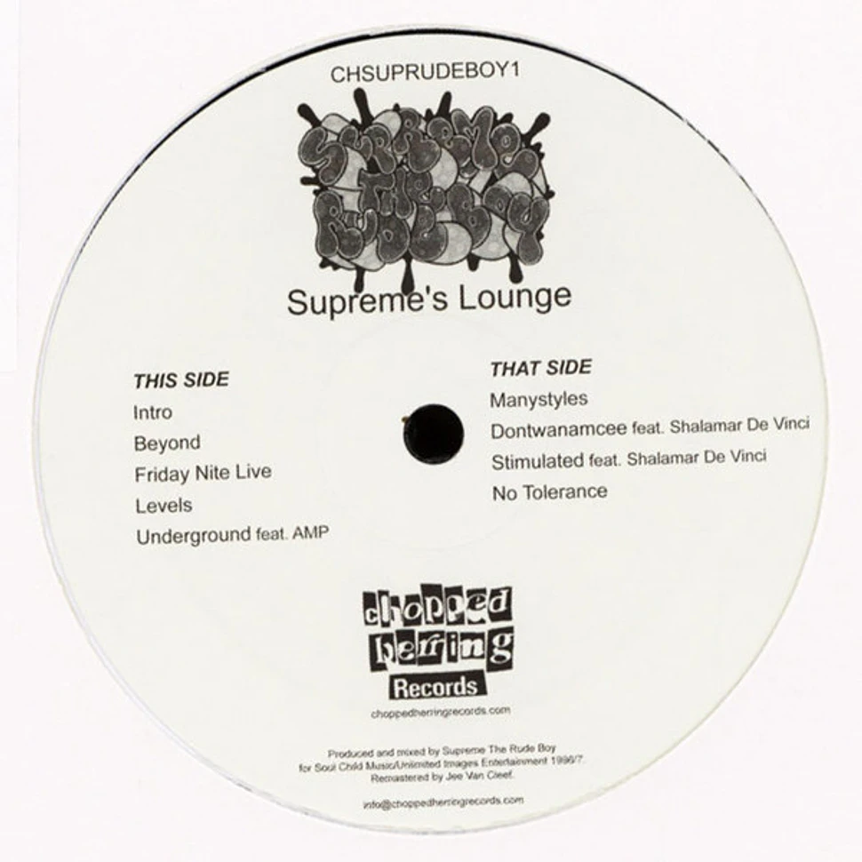 Supreme The Rude Boy - Supreme's Lounge EP