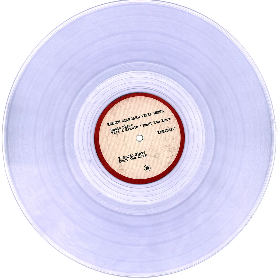 Radio Slave, Nez - Wait A Minute (Dixon Extension) / Don't You Know Clear Transparent Vinyl Edition