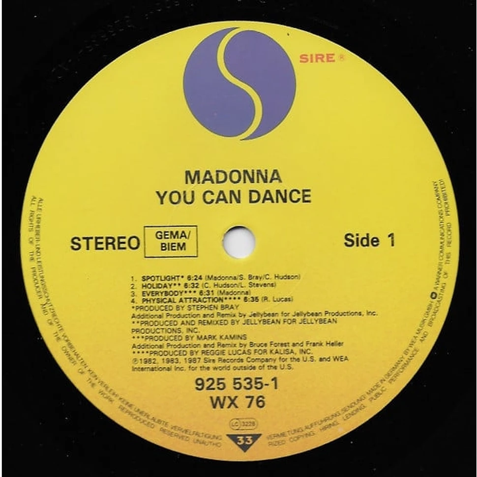 Madonna You Can Dance 80s Record lp original vinyl album