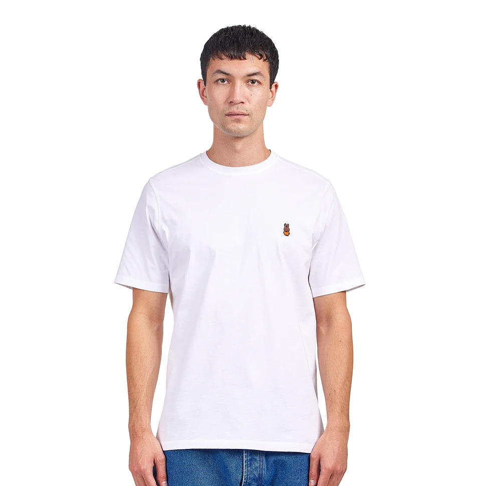 Pop Trading Company x Miffy - Miffy Embroidered T-Shirt (White) | HHV