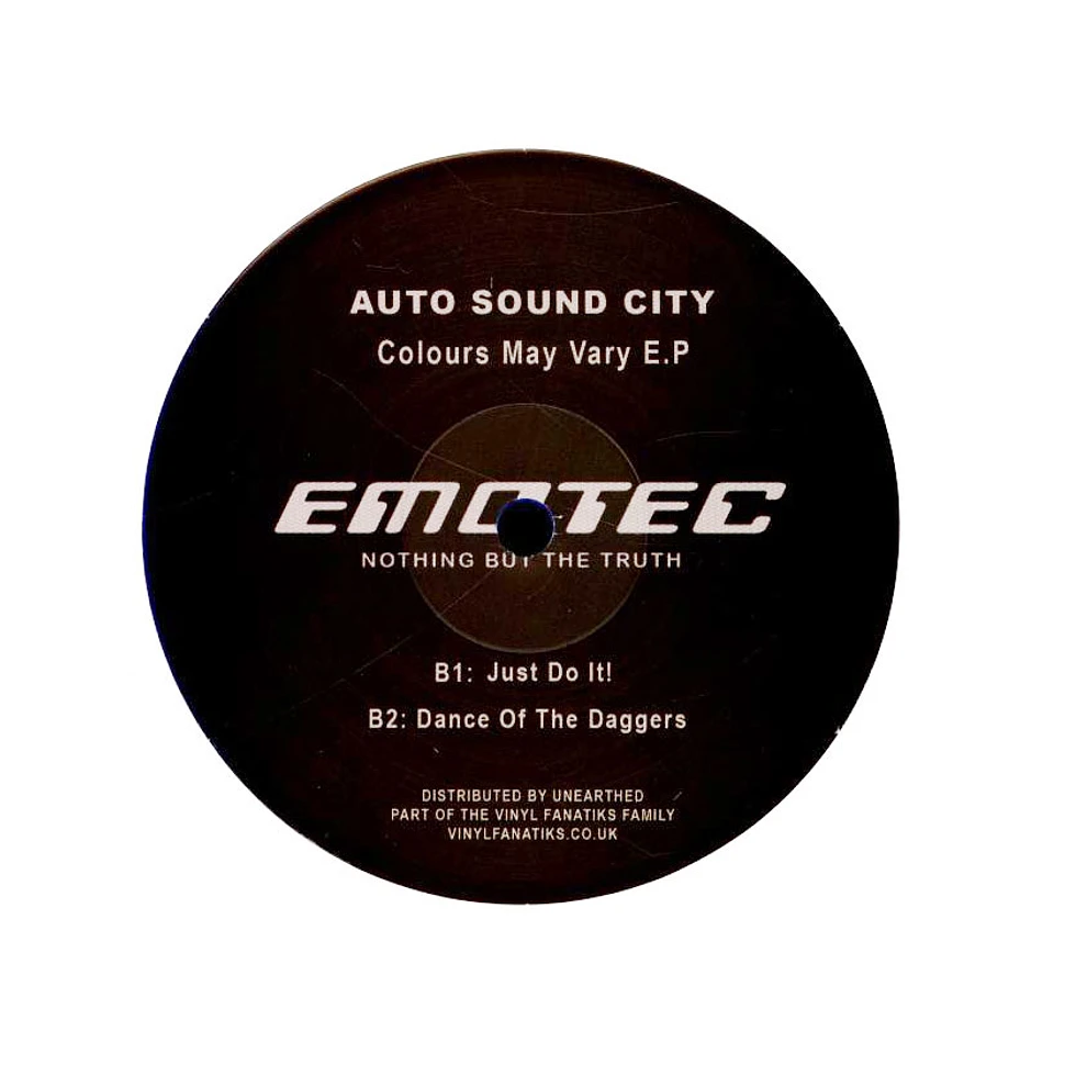 Auto Sound City - Colours May Vary EP