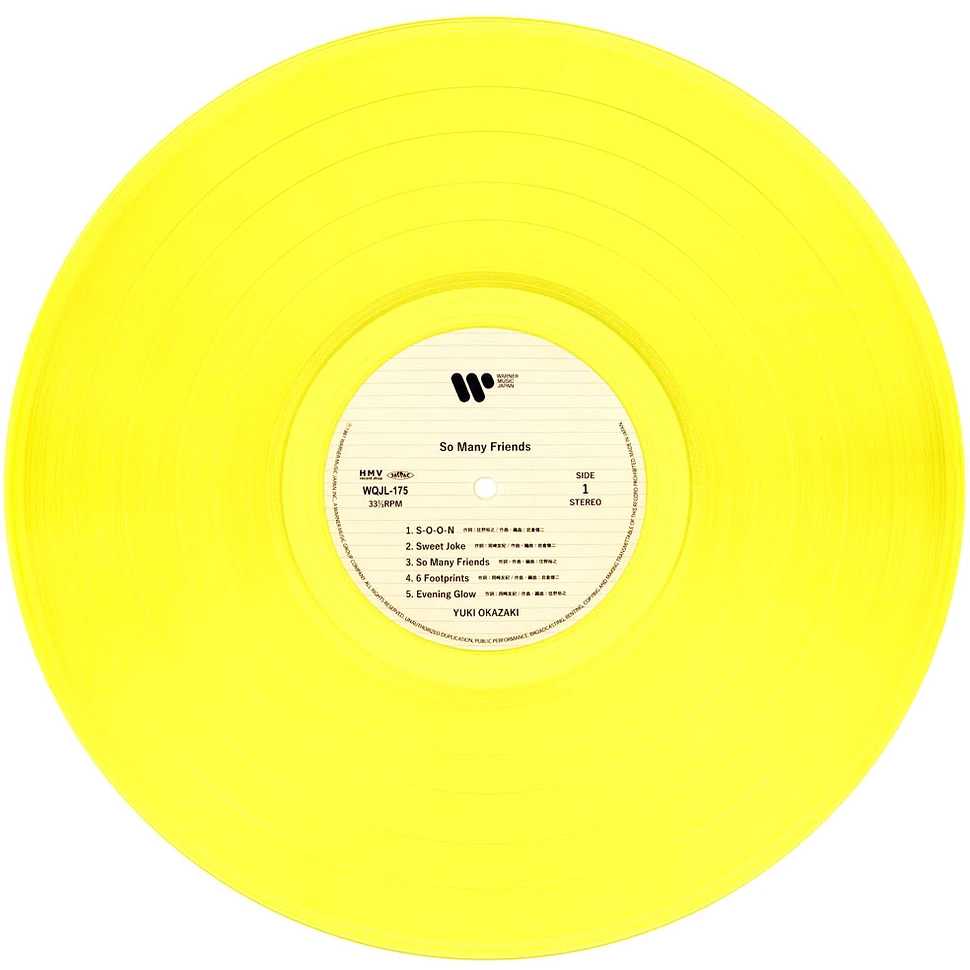 Yuki Okazaki - So Many Friends Yellow Vinyl Edition