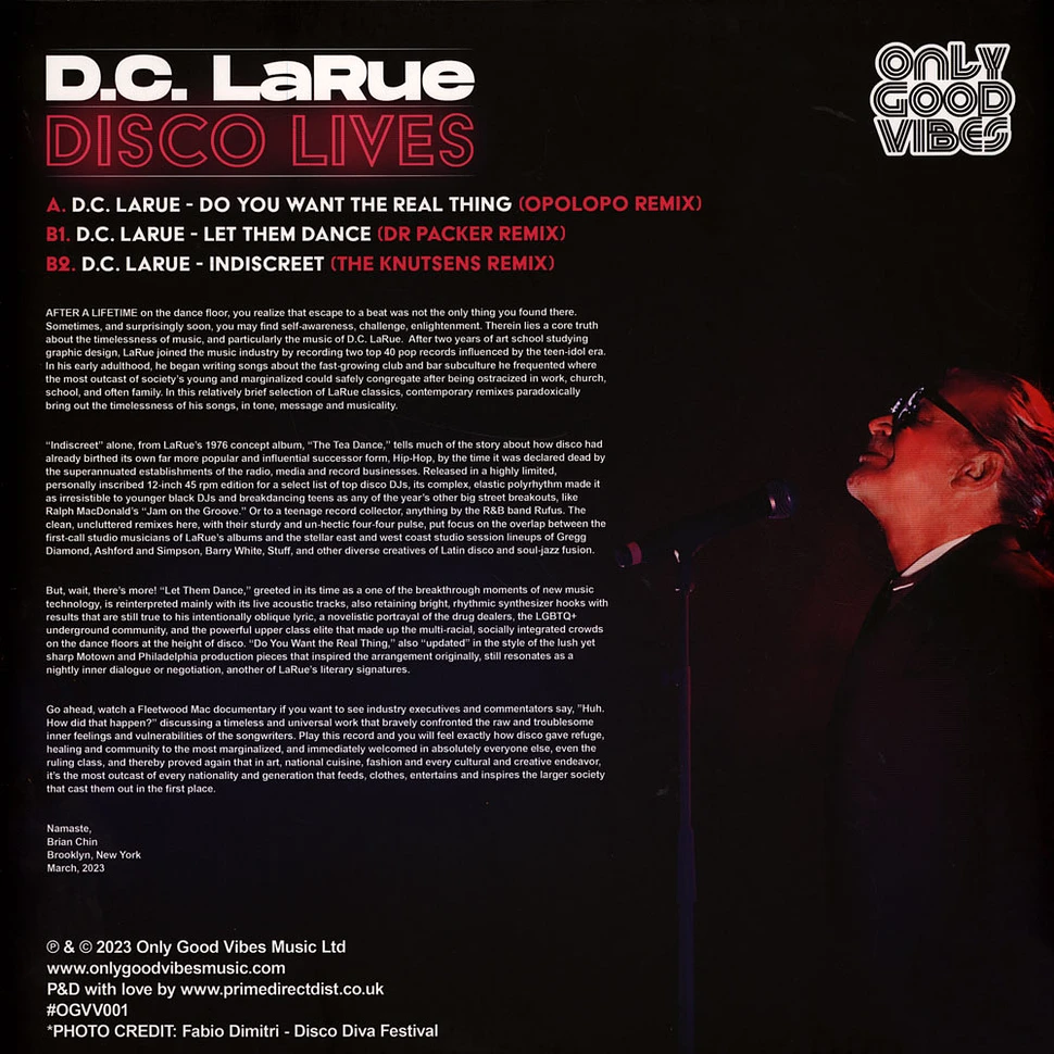 D.C. LaRue - Disco Lives