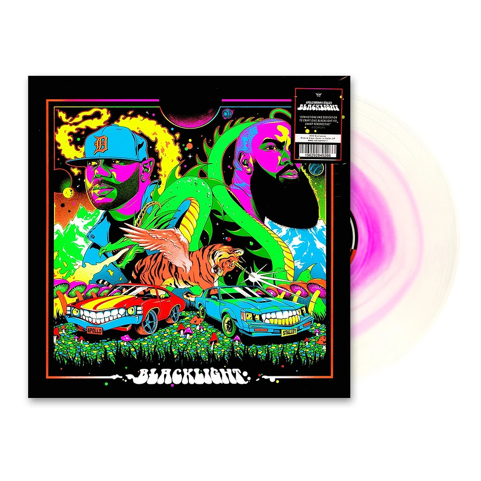 Apollo Brown & Stalley - Blacklight HHV Exclusive Pink & Clear Color in Color Vinyl Edition