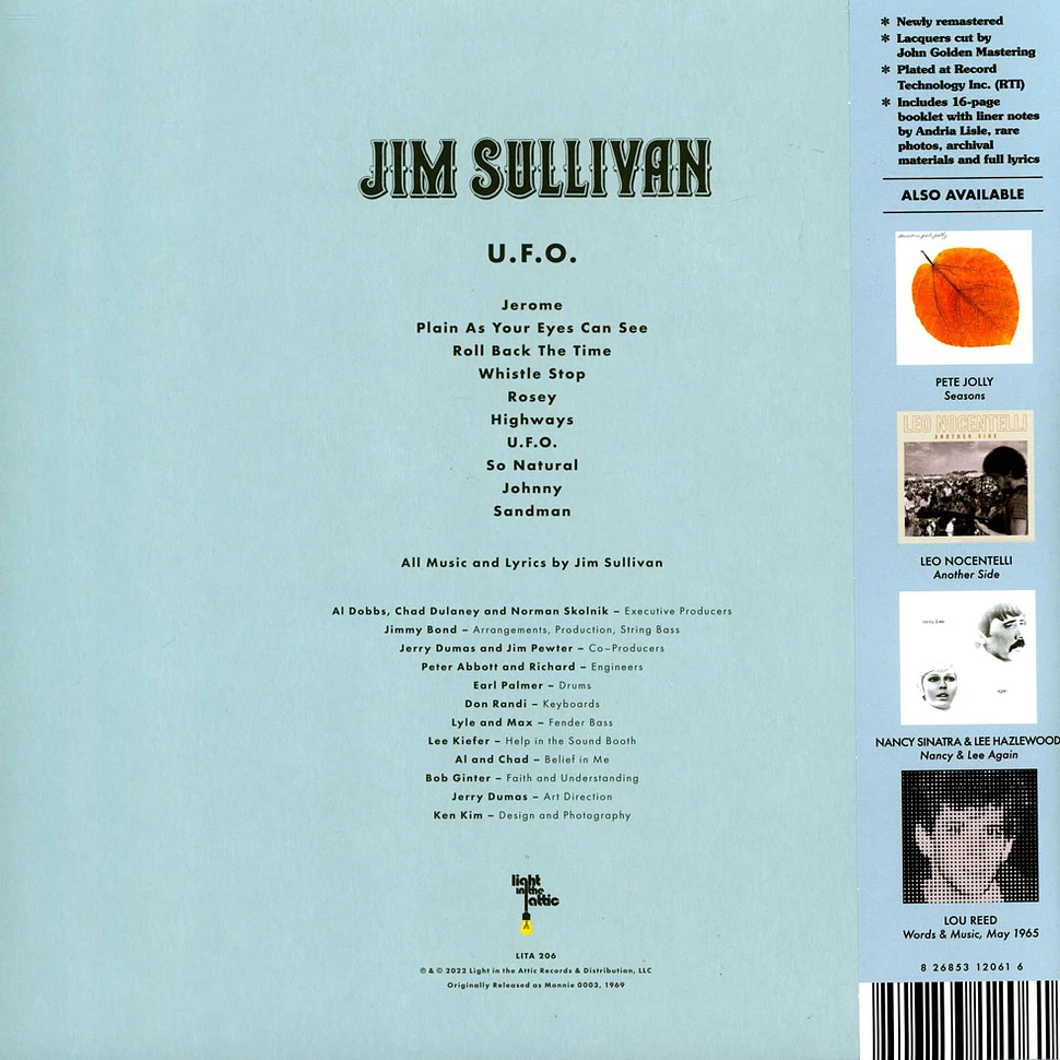 Jim Sullivan - U.F.O. Blue Splatter Vinyl Edition - Vinyl LP