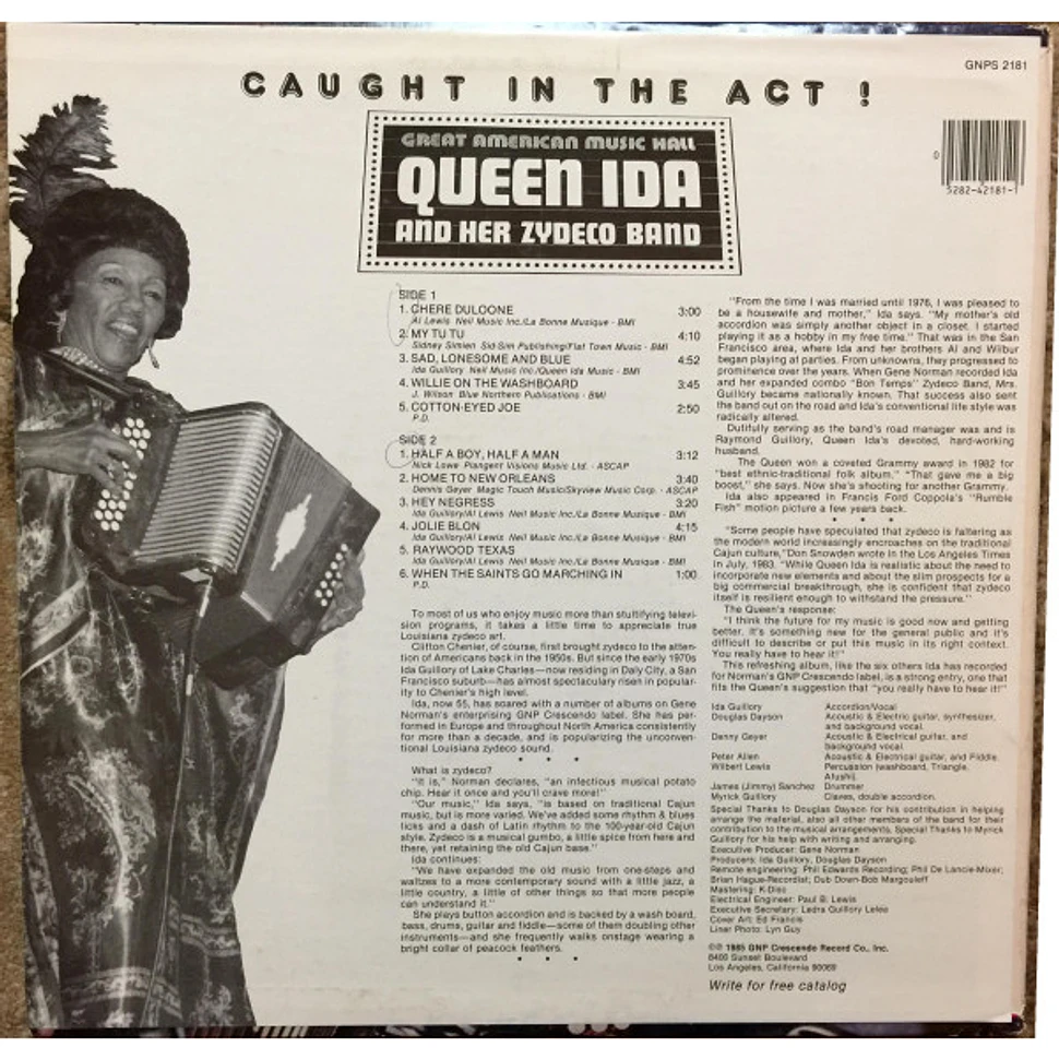 Queen Ida And The Bon Temps Zydeco Band - Caught In The Act!