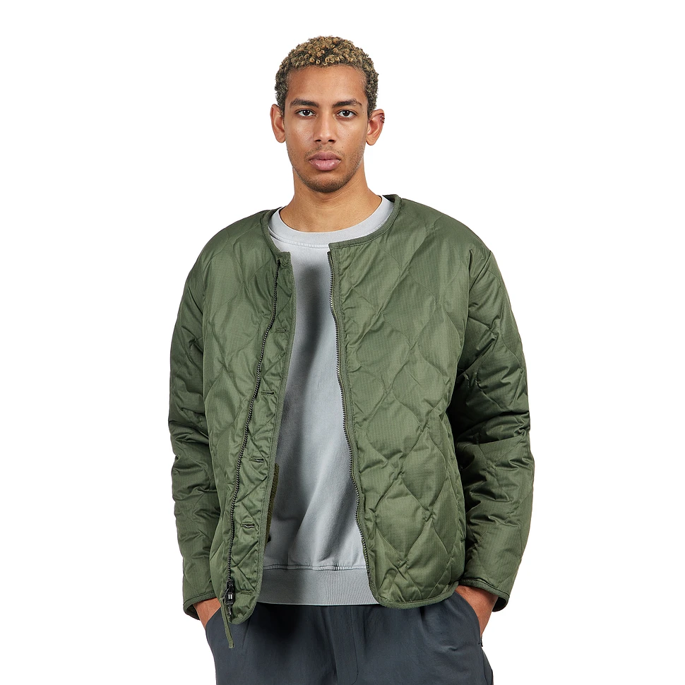 TAION - Military Riversible Crew Neck Down Jacket (Olive / Dark