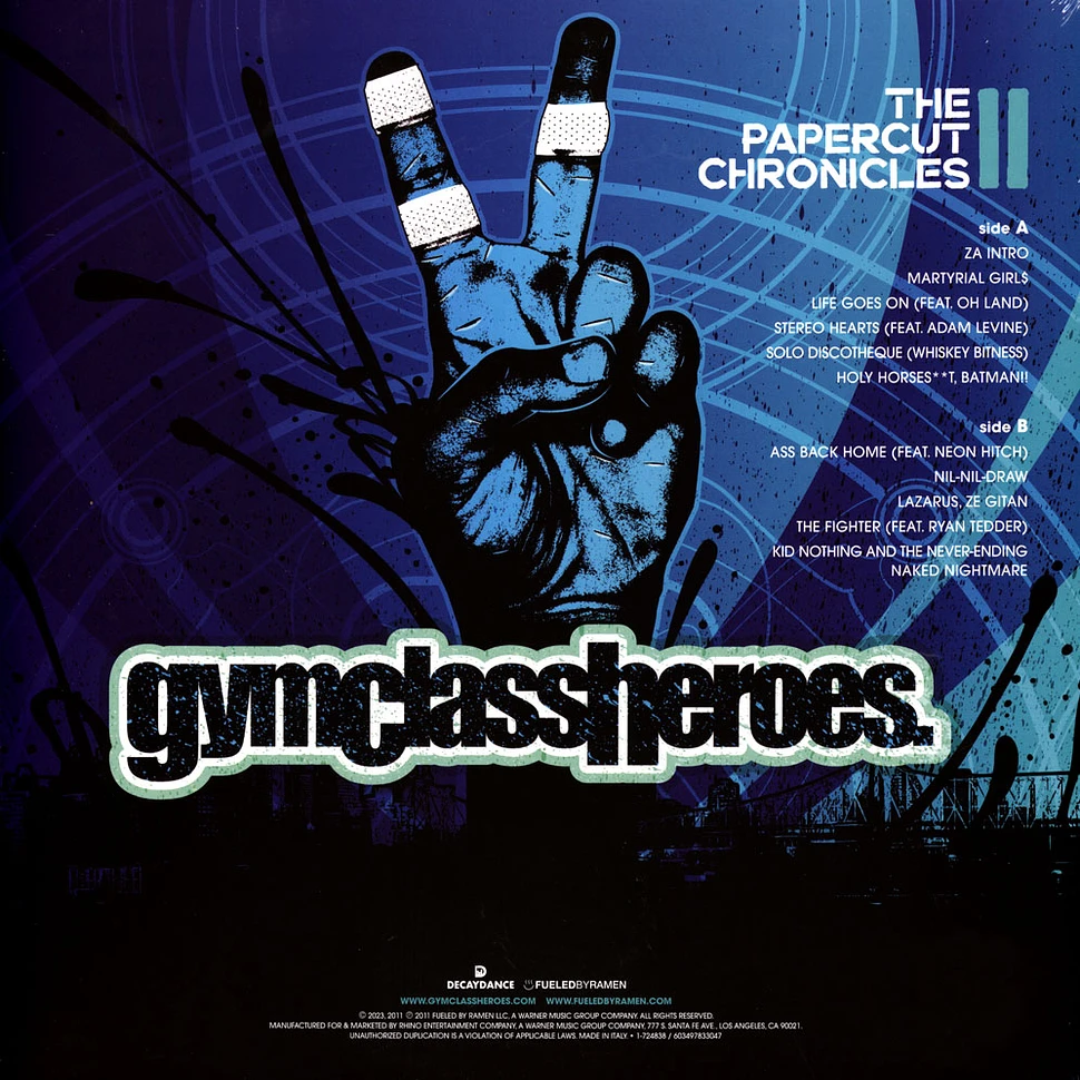 Gym Class Heroes - The Papercut Chronicles II Cobalt Vinyl Edition