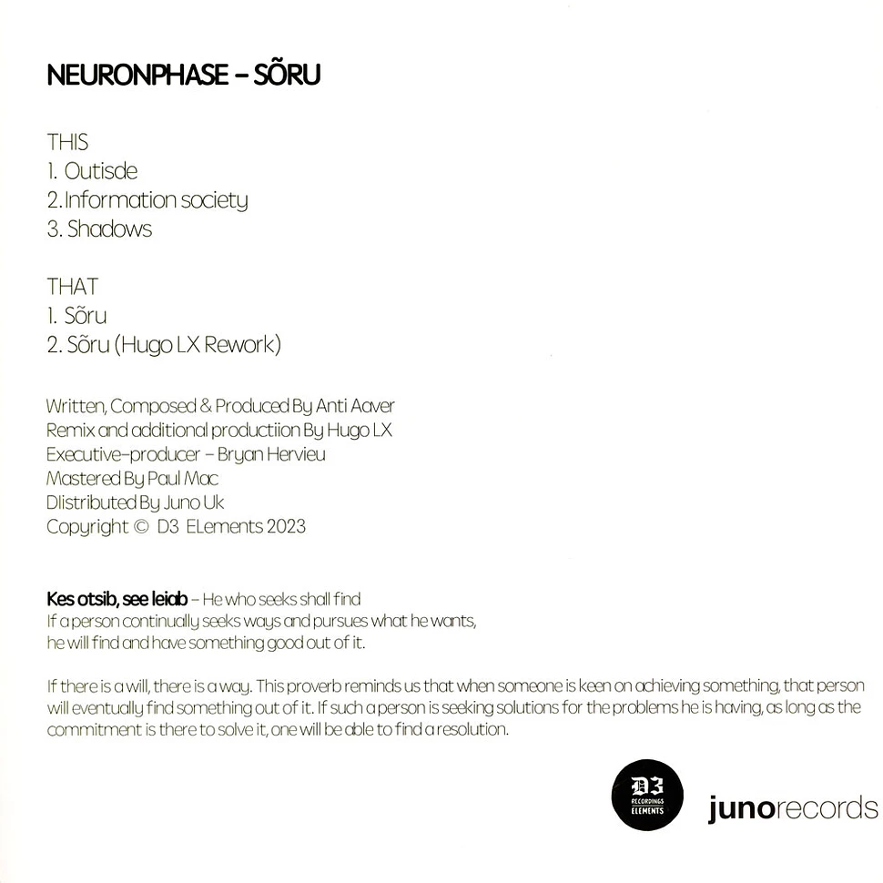 Neuronphase - Soru Feat. Hugo Lx Rework