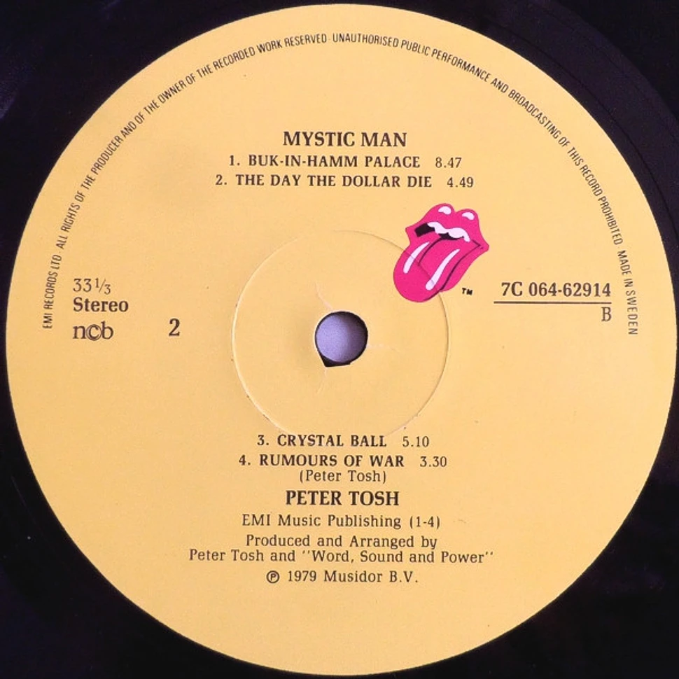 Peter Tosh - Mystic Man - Vinyl LP - 1979 - EU - Original | HHV