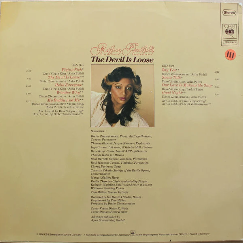 Asha Puthli - The Devil Is Loose - Vinyl LP - 1976 - DE - Original | HHV