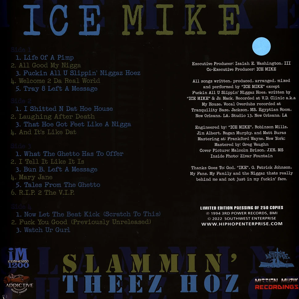 Ice Mike - Slammin' Theez Hoz Black Vinyl Edition