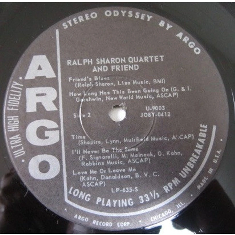 Ralph Sharon Quartet And Friend - 2:38 a.m. - Vinyl LP - US