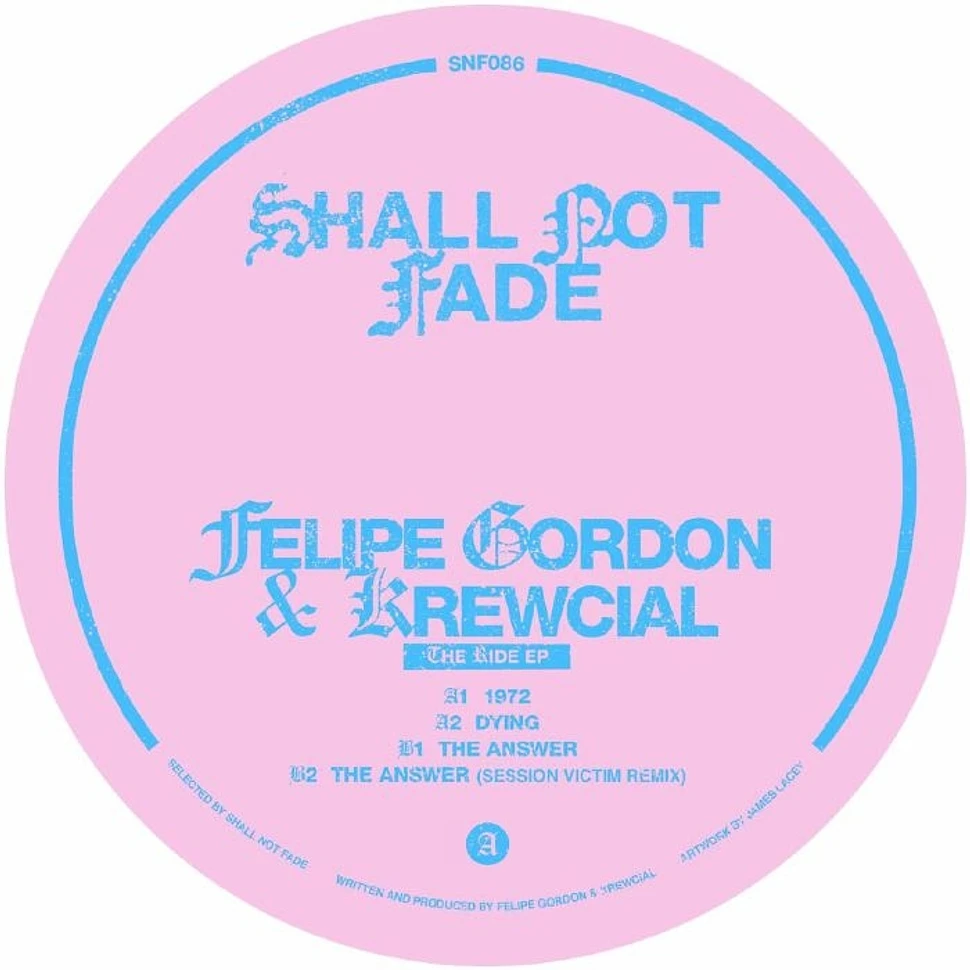 Felipe Gordon & Krewcial - The Ride Ep Pink Marbled Vinyl Edition