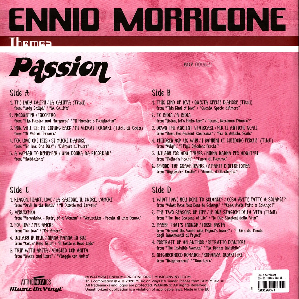 Ennio Morricone - Giallo Themes Red Vinyl Edition