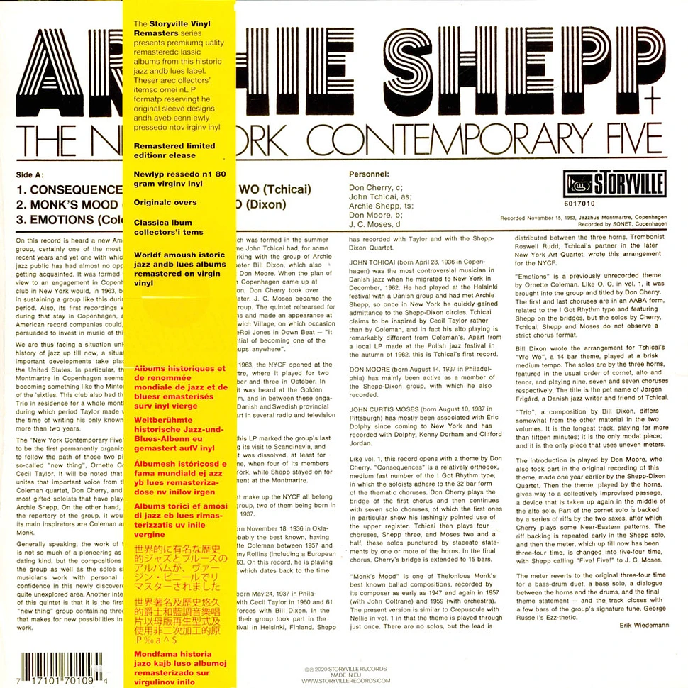 Archie Shepp & The New York Co - Vol. 2