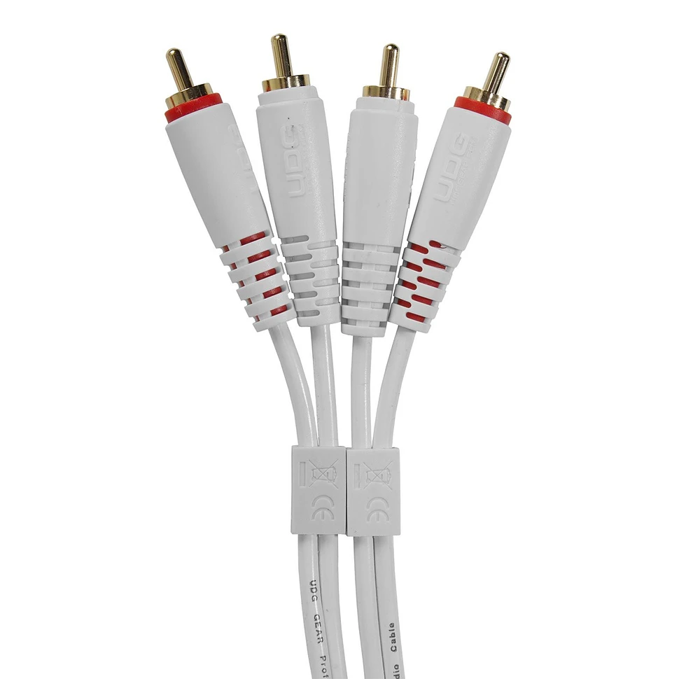 UDG - Ultimate Audio Cable Set RCA - RCA White Straight 3m