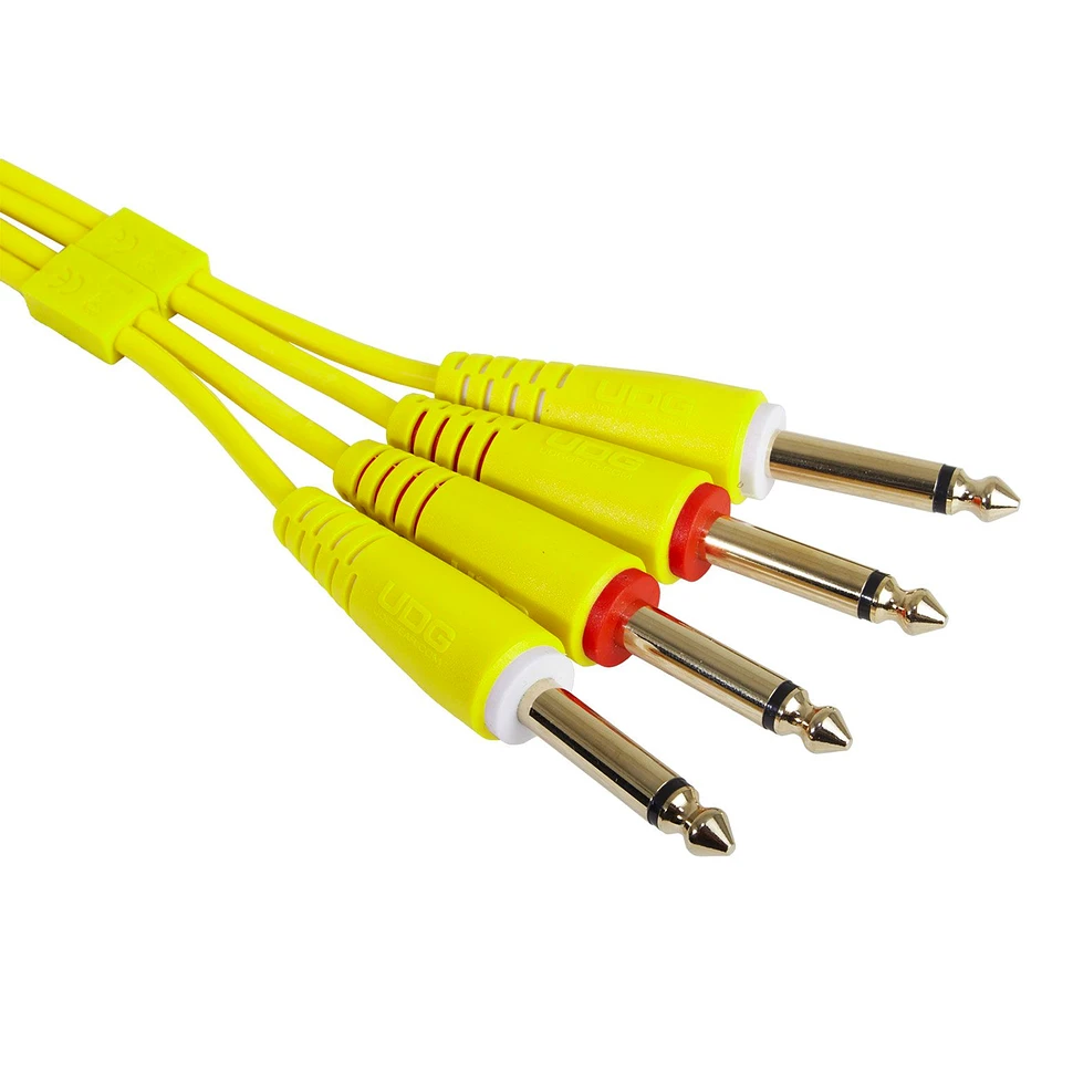 UDG - Ultimate Audio Cable Set 1/4'' Jack-1/4'' Jack Yellow Straight 3m