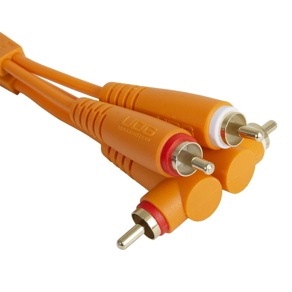 UDG - Ultimate Audio Cable Set RCA Straight-RCA Angled Orange 3m