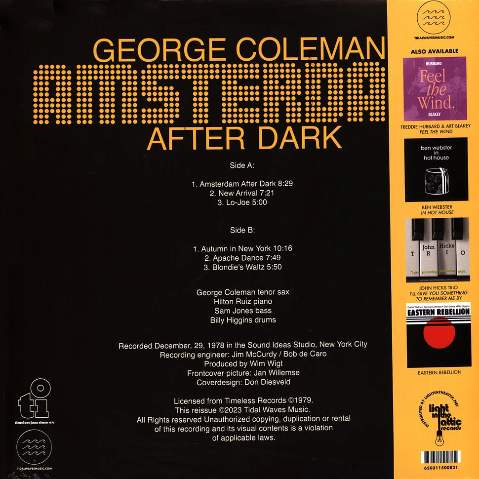 George Coleman - Amsterdam After Dark Black Vinyl Edition
