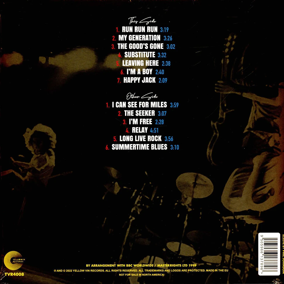 The Who - Back And Forth - Bbc Live At Bbc Studios, London Yellow Vinyl Edtion