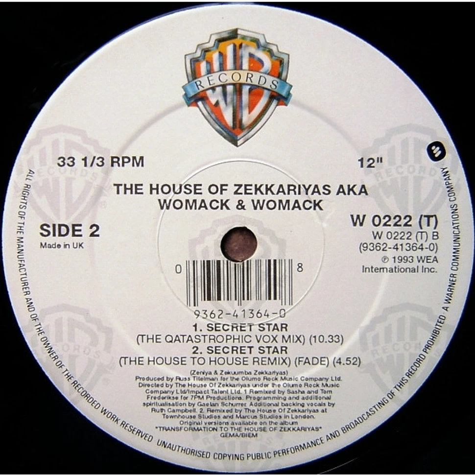 The House Of Zekkariyas Aka Womack & Womack - Secret Star