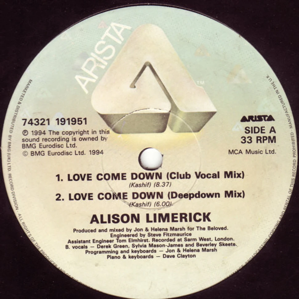 Alison Limerick - Love Come Down